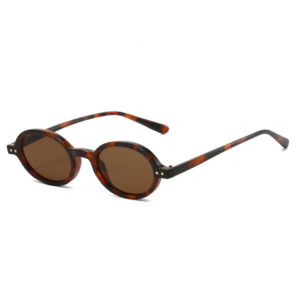 2026 Retro Small Round Frame Eyewear | Double Gold Rivet Accent | High-End Styling Sunglasses