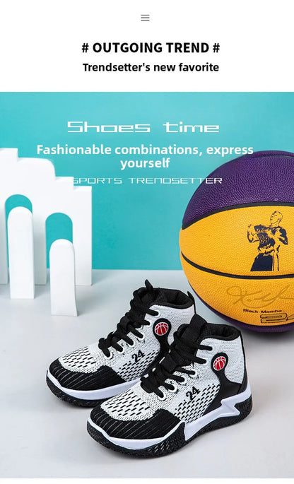 Große High-Top-Sportschuhe für Herren, lässig, atmungsaktiv und bequem, mit dicker Sohle – Basketballschuhe und Laufschuhe