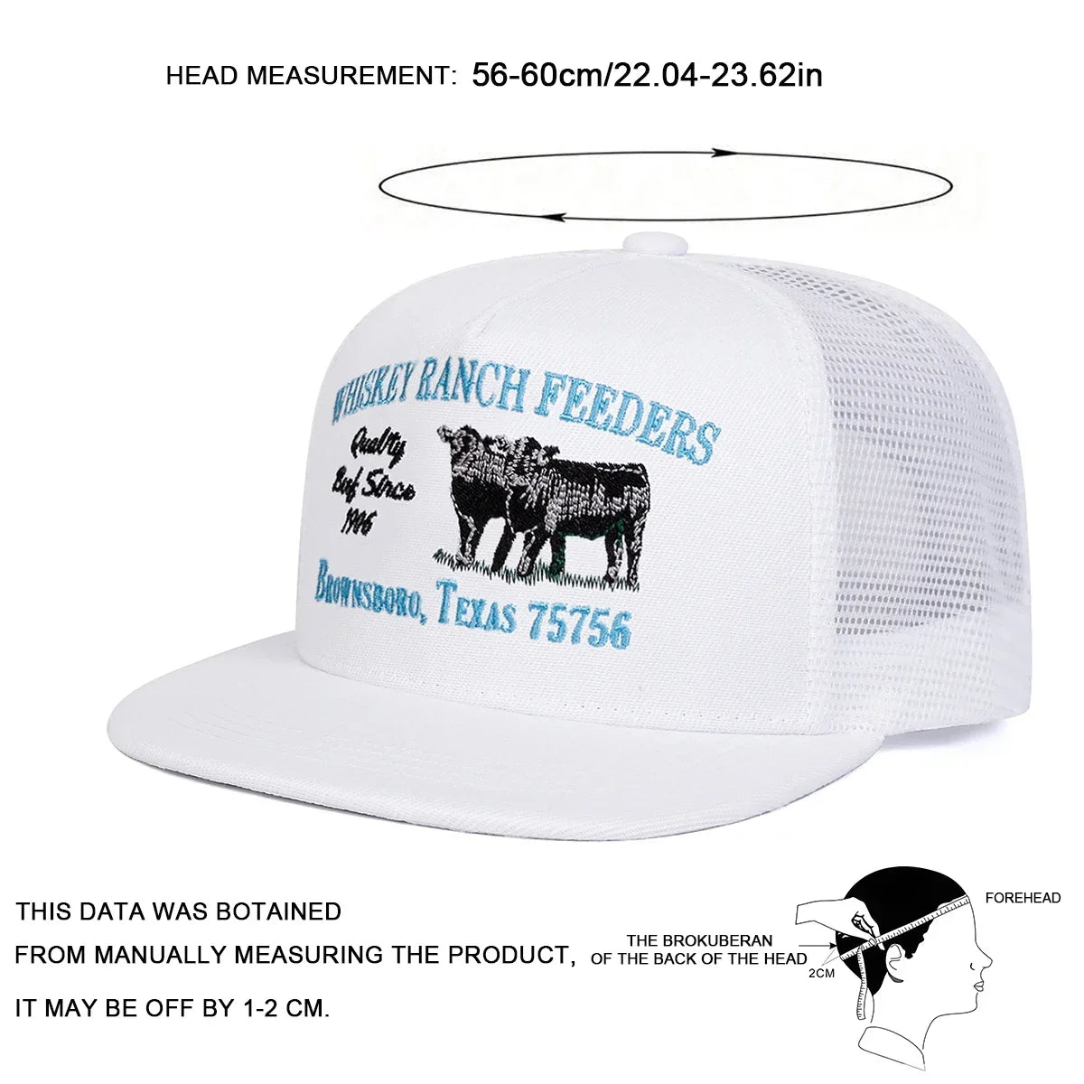 Unisexové kšiltovky WHISKEY RANCH FEEDERS s výšivkou, hip-hopové síťované čepice, jarní a letní outdoorové nastavitelné ležérní baseballové čepice, čepice s ochranou proti slunci