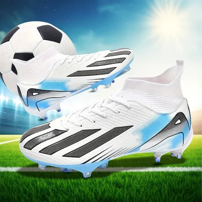 Men's New TF Football Boots Sneakers Society Turf Grass Ultralight Male Soccer Shoes Comfortable Ankle Football Shoes Futsal Fast