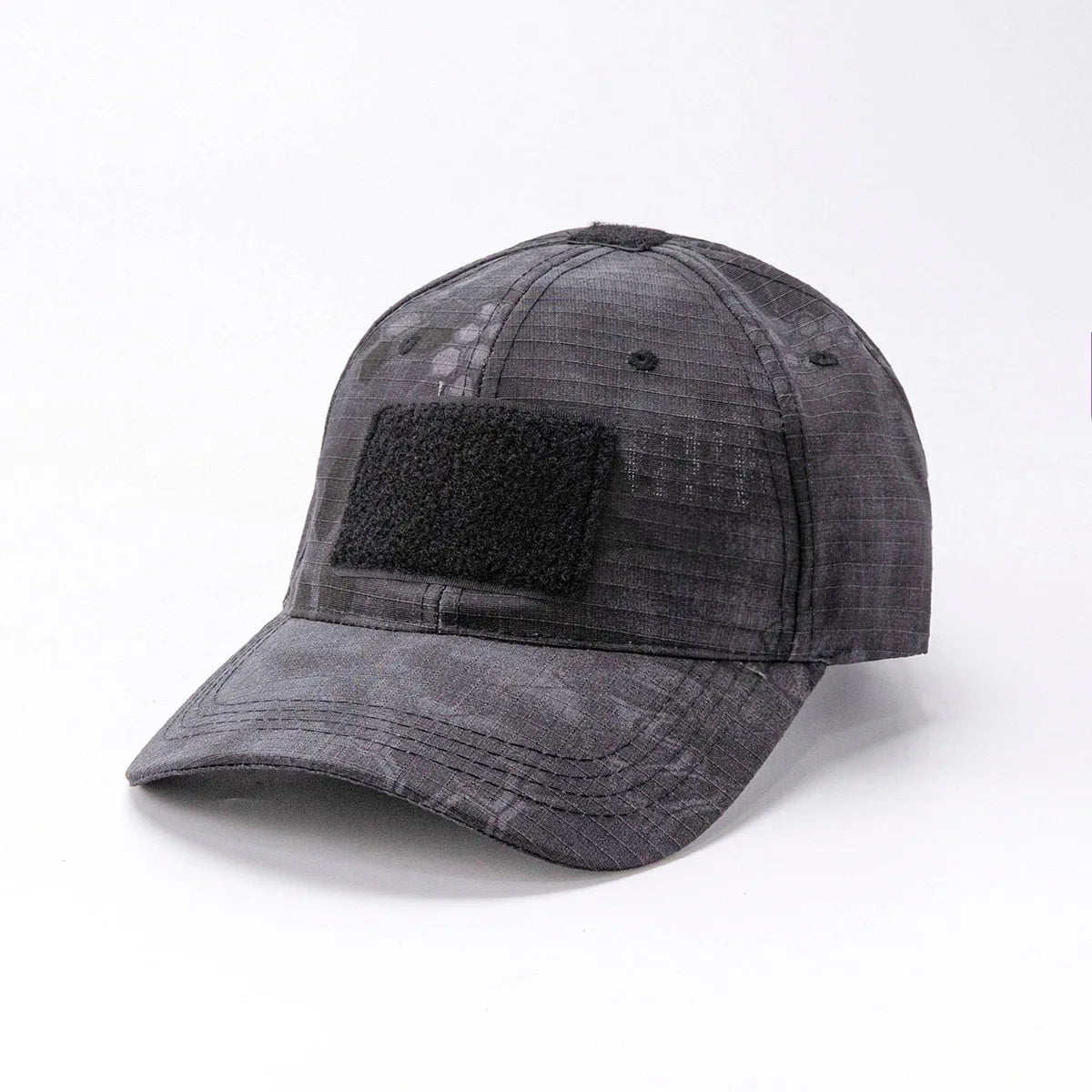Spring Camo Baseball Cap - Tactical Military Snapback with Hook & Loop Patch Unisex Breathable Sun Hat Outdoor UV Protection