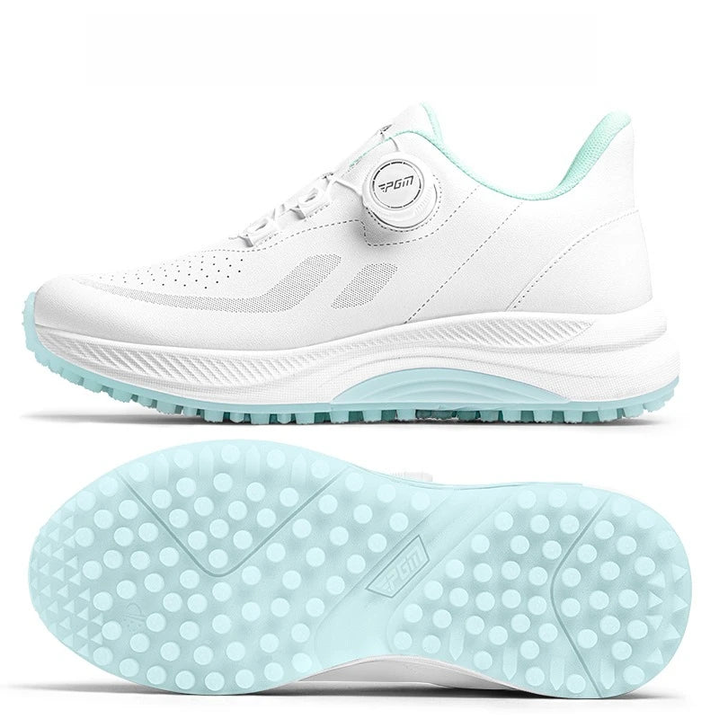 Scarpe da golf da donna PGM estive traspiranti con lacci a rotella, rialzate, antiscivolo, sneakers sportive outdoor coreane XZ417
