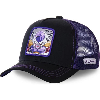 Șapcă Dragon Ball Son Goku de vară pentru călătorii, cu cozoroc, pentru bărbați, brodată, în stil hip-hop, din plasă, cu vizieră de soare, șapcă de baseball, pentru sport în aer liber