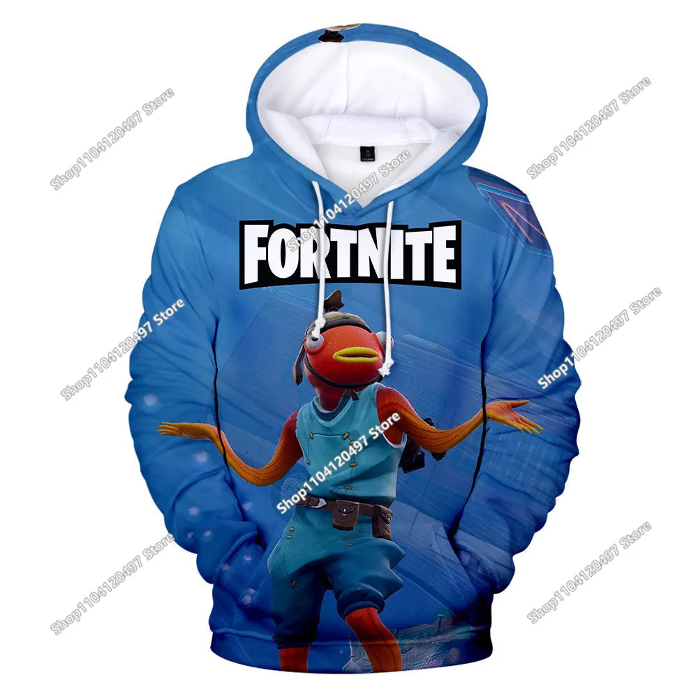 Game Fortnite Hoodies Teenager Boys Hoodie Kids Sweatshirts Cartoon Leisure Outerwear Children Cosplay Pullovers Streetwear Gift