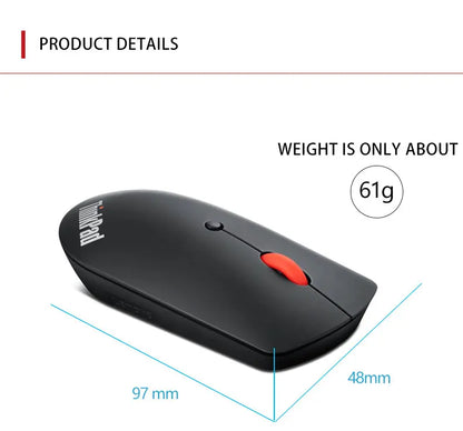 Wireless Mouse Lenovo ThinkPad Wireless Mouse 4Y50X88822 Mouse Dual Bluetooth Office Mouse Laser Mouse Black Ergonomic Mouse Laptop Mouse