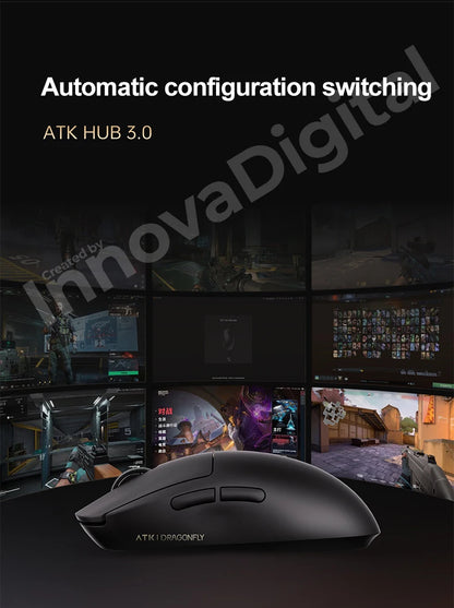 ATK Dragonfly A9 Ultimate Wireless Gaming Mouse A9 Air PAW3950 Ultra Lightweight Ergonomic E-sports Gamer FPS Mice CSGO A9 Ultra