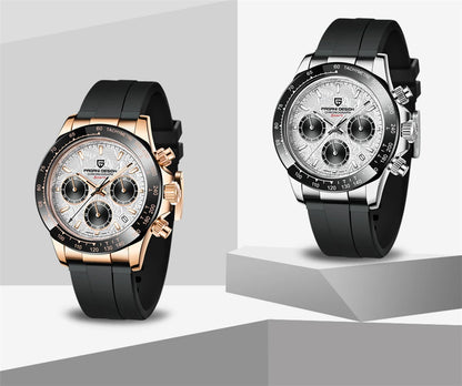 PAGANI DESIGN V2 40MM Meteorite dial Men Quartz Watches Sapphire Retro Chronograph  Waterproof Watch For Men Reloj0 hombr