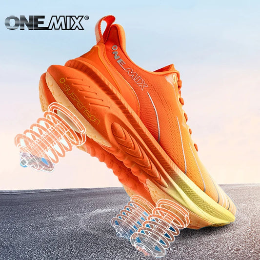 ONEMIX New Cushioned Running Shoes women Fall Winter Heavy Runners Lace-up Women Jump Rope Dance Non-slip Outdoor Sneakers