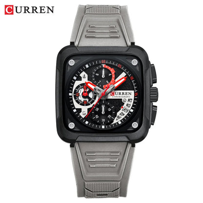 Top Brand CURREN Men's Watches Luxury Square Quartz Wrist Watch Original Waterproof Luminous Chronograph Watch for Men Relogio