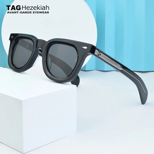 TAG Hezekiah Luxury Brand Vintage Sunglasses Men Acetate Handmade Sun glasses Women Outdoor Travel Protection Sunshade Sunglass