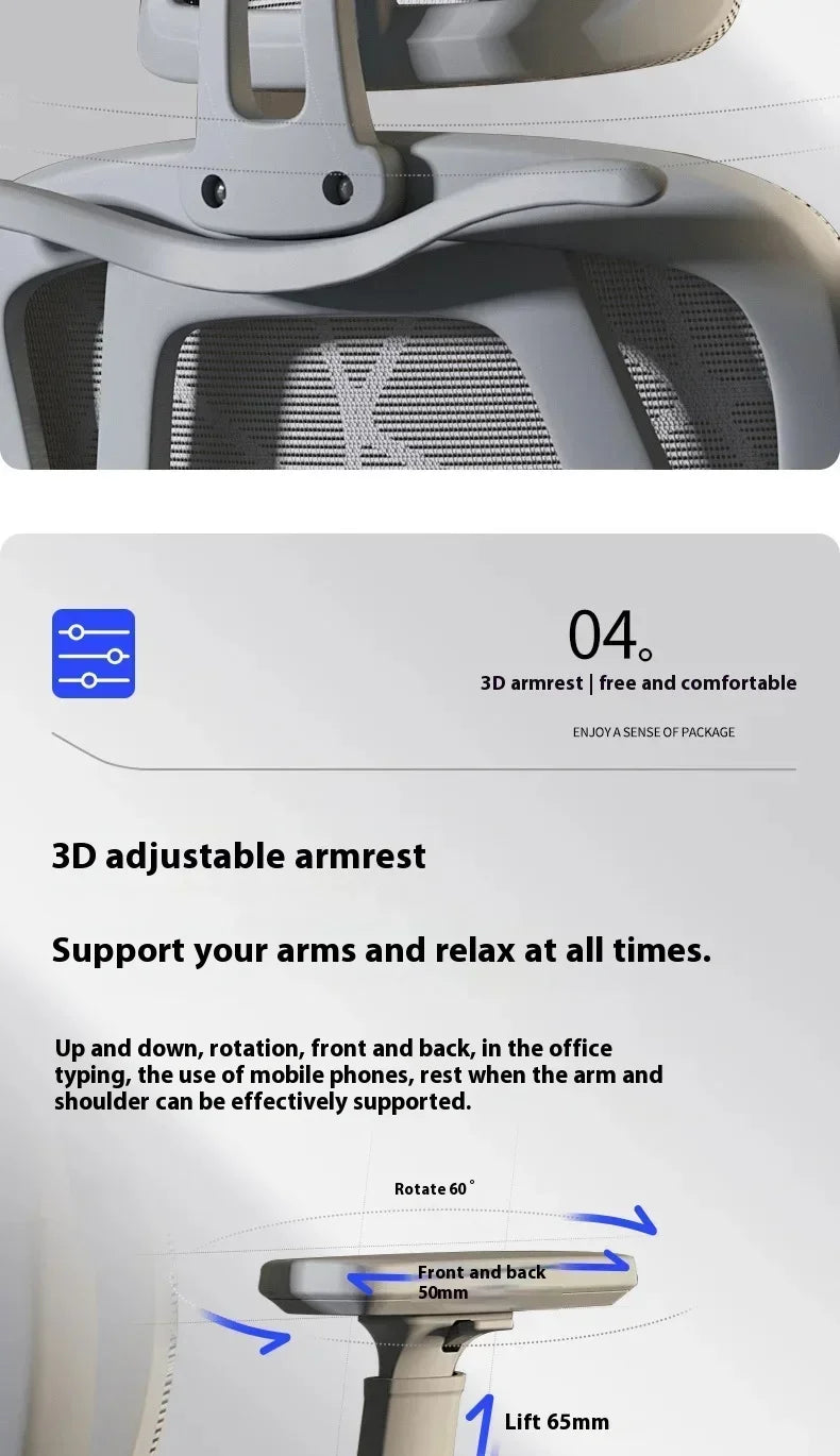 Gaming Chair Office Desk Ergonomic Computer Adjustable Armrests 3D Headrest Chair Lift Chair Back  Can Tilt Back with Foo Pedals