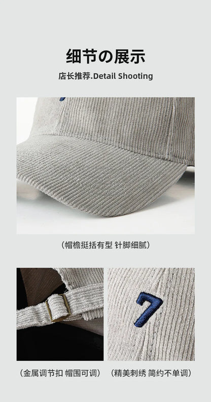 Winter 60-65 cm Large Size Corduroy Baseball Cap For Men Women Autumn Snapback Caps Big Head Dad Hat Gorra Bonnets Dropshipping