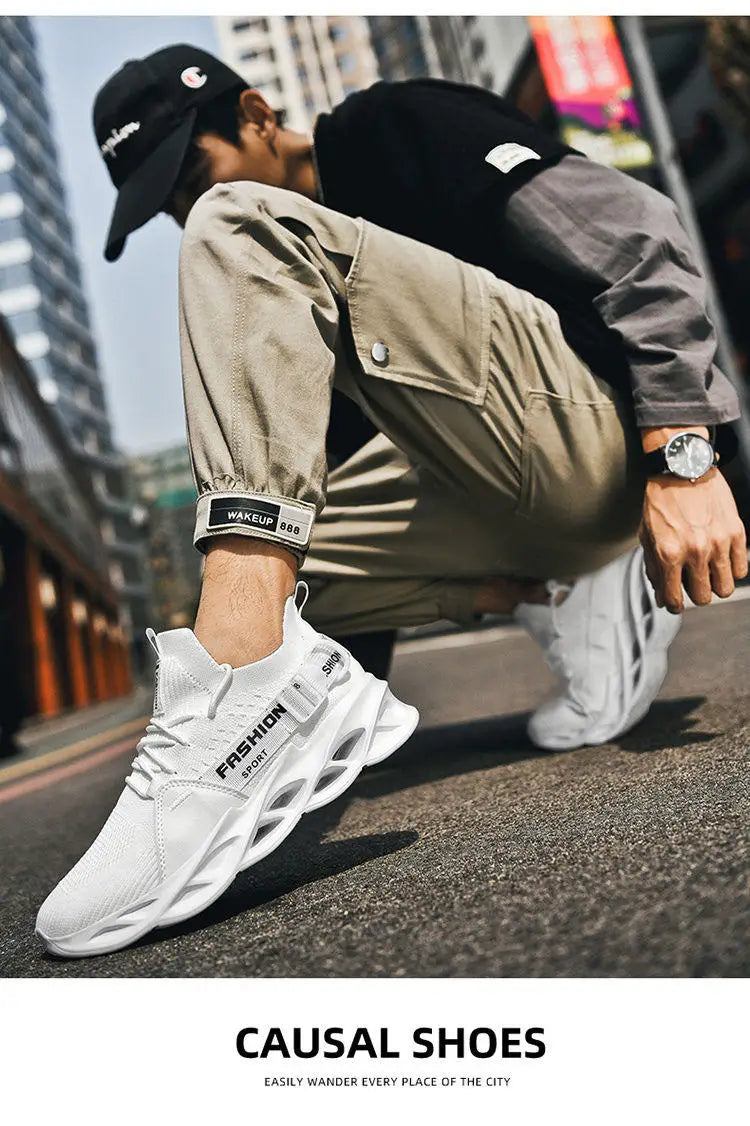 Hot Sale Fashion Purple Casual Sneakers Women Men Blade Running Shoes Big Size 48 Light Breathable Sports Shoes Men Mesh Sneakers