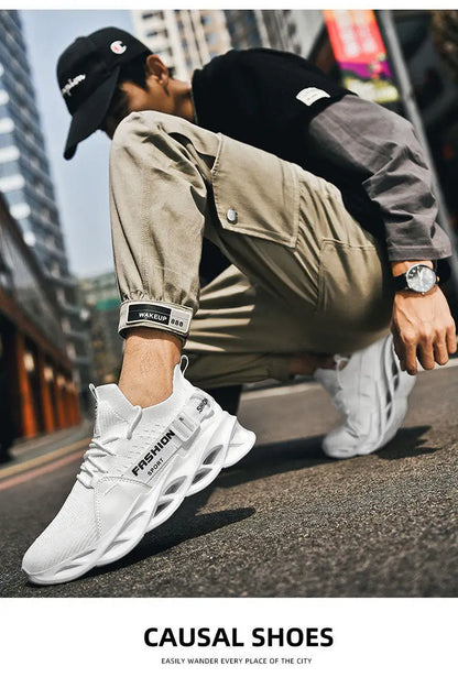 Hot Sale Fashion Purple Casual Sneakers Women Men Blade Running Shoes Big Size 48 Light Breathable Sports Shoes Men Mesh Sneakers
