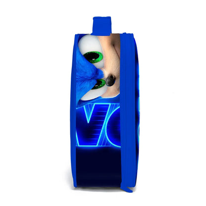 2026 New Arrival Sonic School Bag Lunch Bag Pencil Case Boys Girls Daily Use Book Cartoon Book Bags For Kids Christmas Gift