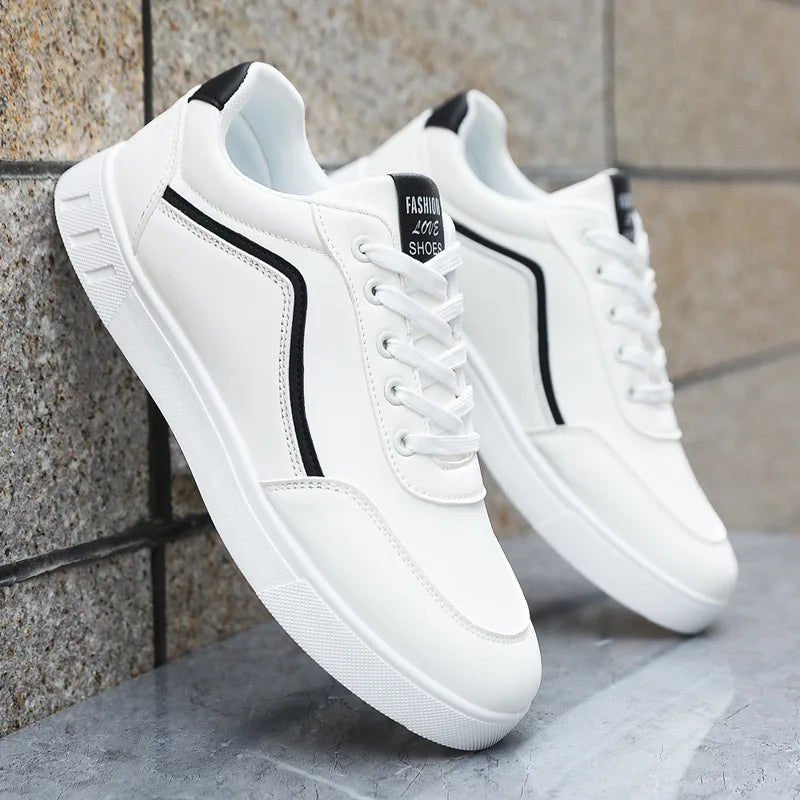 Zapatillas casuales de skate para hombre, blancas, para exteriores y ocio, transpirables, para caminar, planas, Chaussure Homme 39-48