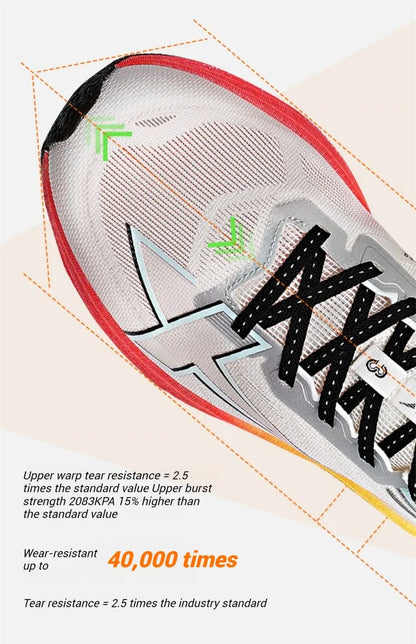 Xtep Men's Running Shoes 2000km 3.0 2025 Spring Lightweight Cushioned Wear-Resistant Training Jogging Sneakers 875119110032