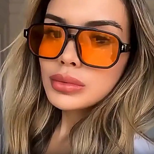 Retro Double Beam Sunnies HD Leopard Print Eyewear Unisex Polarized Sunglasses Waterproof Lightweight Anti-UV Glasses Outdoor
