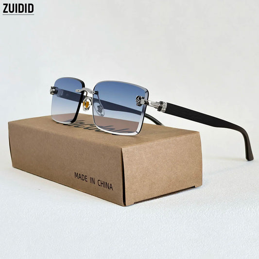 Square Sunglasses Women Luxe 2026 Rimless Sunglass Men Wooden Fashion Glasses Vintage Dropshipping Gafas De Sol Hombre Zonnebril