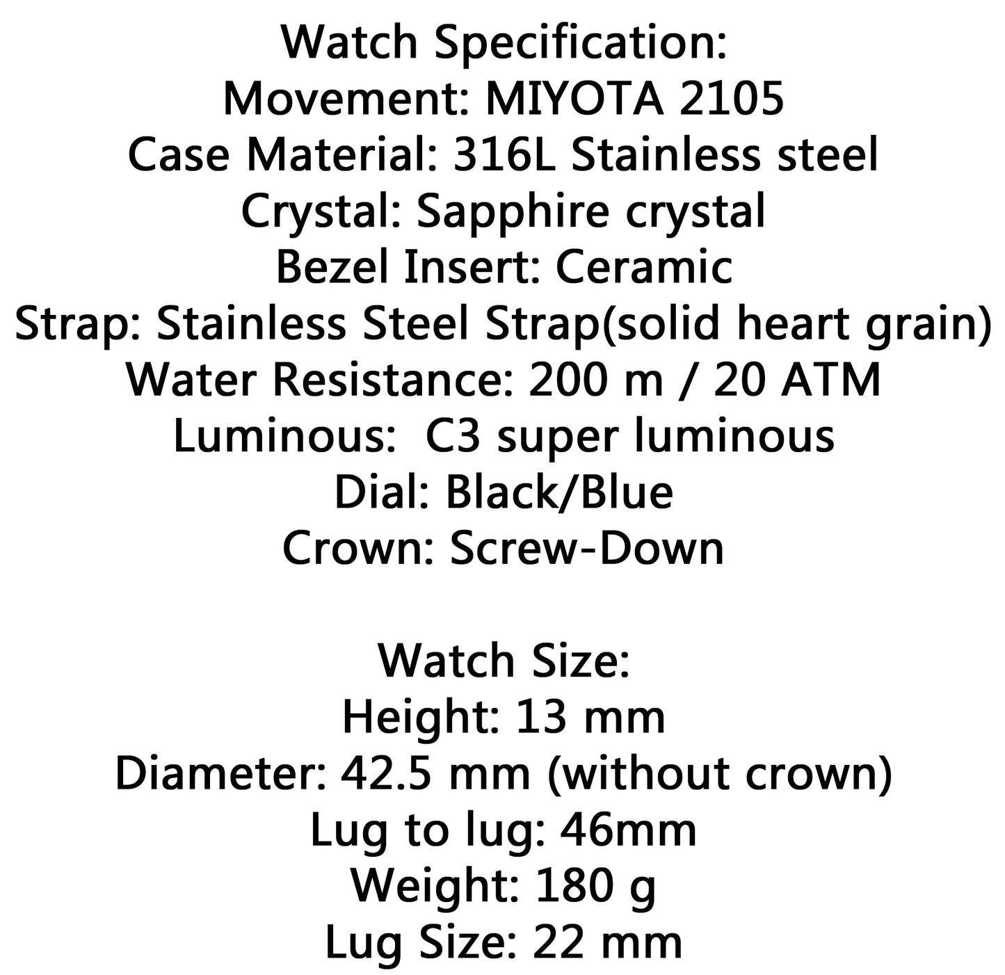 KEASO Top Men Dive Watch C3 Super Luminous 316L Solid Steel 20Bar Waterproof Sapphire Mirror MIYOTA 2035 Quartz Movement Watch