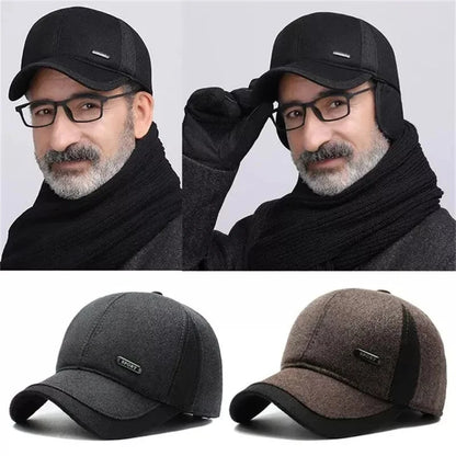 Waterproof Sports Cap Comfortable Adjustable Lined Earflap Cap Lightweight Winter Hat for Casual