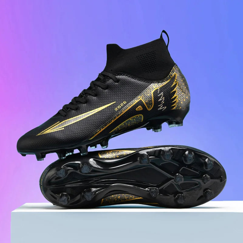 New Men’s Soccer Shoes High-Quality Indoor Football Boots Sports Shoes Futsal High Ankle Non-Slip Outdoor Ultralight Non-Slip