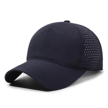 Breathable Mesh Baseball Cap Unisex  Casual Style Polyester Hat Lightweight Solid Color Adjustable Sun Cap for Outdoor