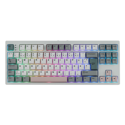 EPOMAKER TH87 ISO-DE Tenkeyless TKL Layout Gasket Wired/Bluetooth/2.4 GHz Wireless Mechanical Keyboard with RGB Backlight