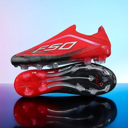 Men's Soccer Cleats Professional Football Boots Society Turf Breathable Mesh Youth Soccer Shoes Anti-Skid Male Sneakers Chuteira
