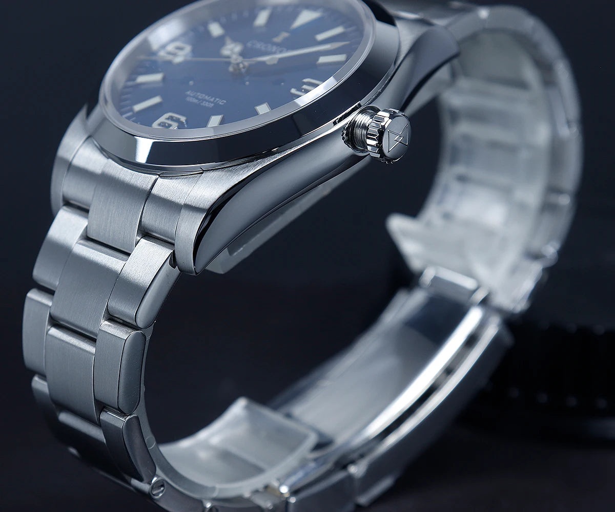 Cronos EX Diver Mechanical Men Watch 39mm Automatic PT5000 / Miyota 90S5 Sapphire Glass Bushed Bracelet Glide Clasp 10ATM L6031