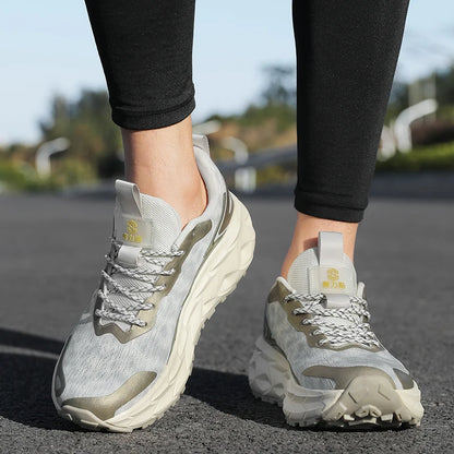 Unisex Running Shoes Mesh Breathable Anti-Slip Lightweight Casual Sports Sneakers Grip Comfortable Outdoor Trainer Footwear