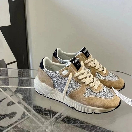 2026 new lightweight couple retro made shoes, star thick soled dad shoes, casual sports board shoes