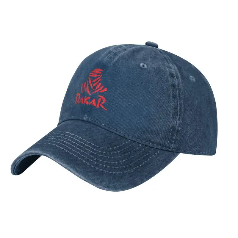 Cappellini da baseball vintage da rally fuoristrada D-Dakares, stile unisex, effetto consumato, lavati, cappellini da sole da viaggio, morbidi e non strutturati