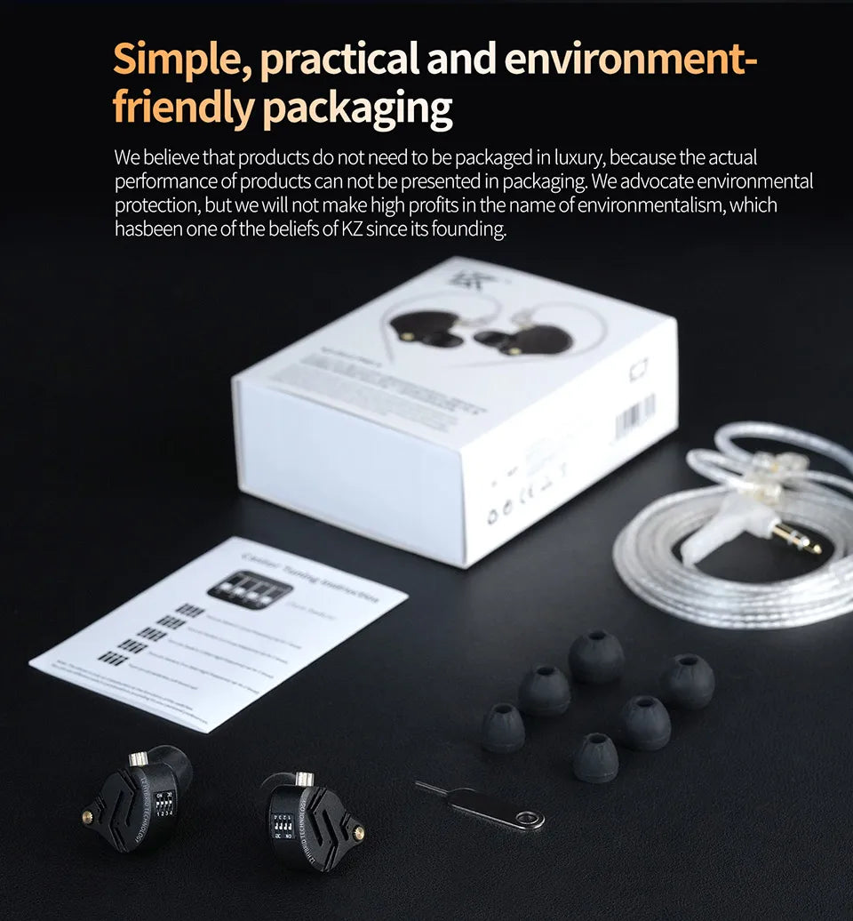 KZ ZS12 PRO X hybridní dynamická technologie a technologie Balanced Armature, IEM sluchátka do uší, vylepšený HiFi basový in-ear headset s ladicím kabelem