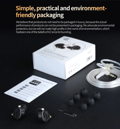 KZ ZS12 PRO X hybridní dynamická technologie a technologie Balanced Armature, IEM sluchátka do uší, vylepšený HiFi basový in-ear headset s ladicím kabelem