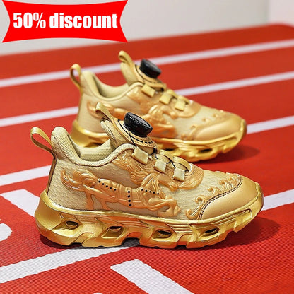 Zapatillas deportivas infantiles de malla a la moda, para estudiantes, con amortiguación, transpirables, antideslizantes y perfectas para entrenamiento y running diario en el campus