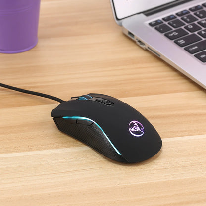 High-end Optical Professional Gaming Mouse with 7 Bright Colors LED Backlit and Ergonomics Design 3200 DPI for LOL CS Gamer