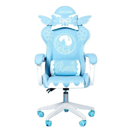 Cute Electronic music girl pink Shilla gaming Chair home Office casual Computer Chair lifting rotating cartoon cartoon chair