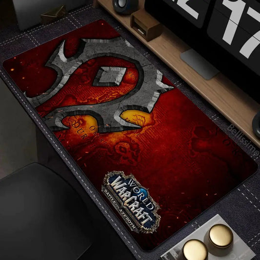 Natural Horde Alliance Mouse Pad Rubber Large Computer Desk Keyboard Mat HD World Of Warcraft Gaming Mousepad Speed Locking Edge