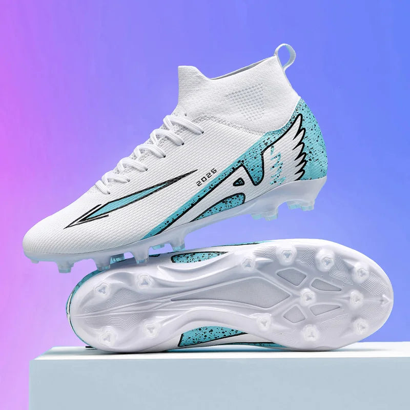 New Men’s Soccer Shoes High-Quality Indoor Football Boots Sports Shoes Futsal High Ankle Non-Slip Outdoor Ultralight Non-Slip