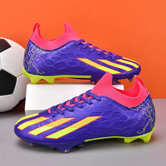 Professionelle Fußballschuhe für Herren, knöchelhoch, für Naturrasen, Unisex-Soccerschuhe mit langen FG-Stollen, Chuteira Society