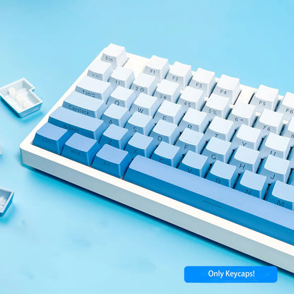 Gradient Keycaps Side Printed PBT Double Shot OEM Profile Keycap For Cherry MX Switch Mechanical Keyboard ISO Enter Key Caps DIY