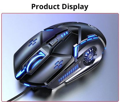 G5 Mute Wired Mouse Six Keys Luminous Game E-Sports Machinery Computer Accessories Gaming Mouse for Laptop Desktop