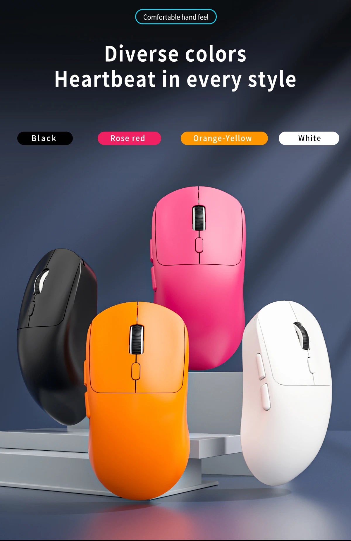Gaming Mouse Bluetooth Mouse Rechargeable Gamer Paw3395 Lightweight Ergonomic Wireless Mouse Esport