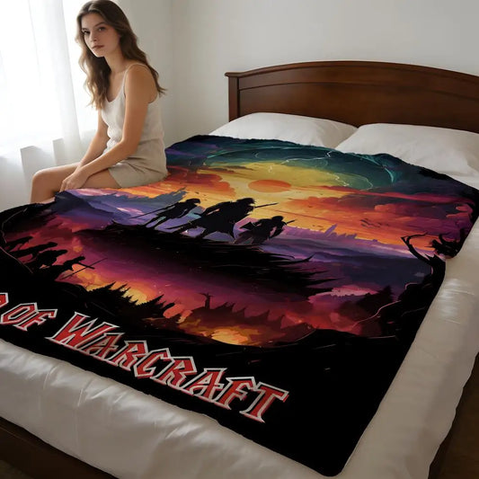 Throw High-Density Short Plush Blanket For Sofa Nap Air-Conditioned Room Soft Skin-Friendly World Of Warcraft