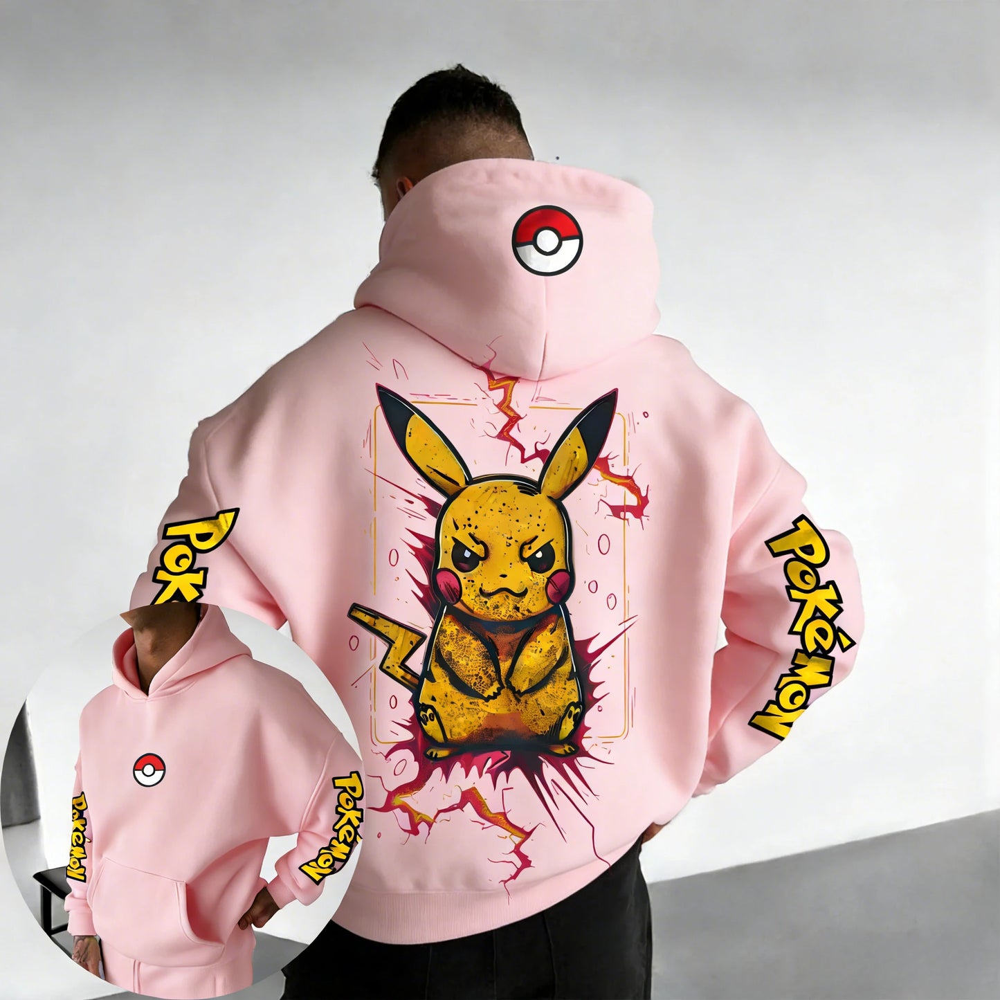 2026 Pokémon Games Pikachu Co Branded Cotton Hoodie Spring/Summer New Harajuku Men's and Women's Loose Casual Parent Child Top