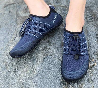 Men's Minimalist Running Cross Training Shoes Barefoot Shoes Big Toe Box Five Finger Shoes Saguaro Barefoot Pit Viper Paracord
