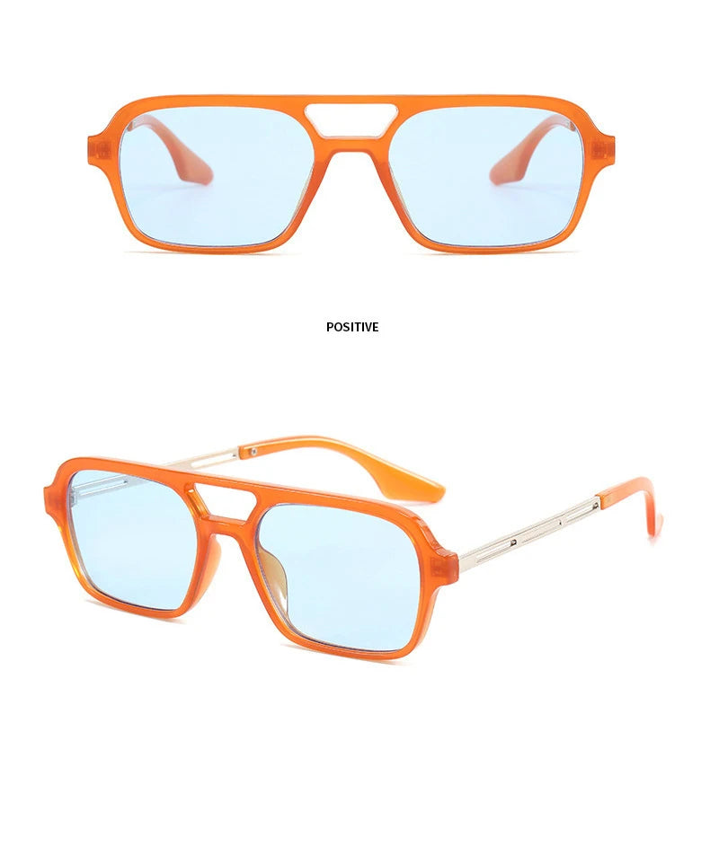 Square Small Frame Double Beam Sunglasses Pilot Retro Sunglasses Instagram Popular Classic Sunglasses 3517