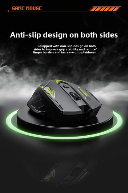 Wireless Gaming Mouse Bluetooth 5.4 Dual-Mode 2.4G Wireless Mouse Rechargeable 1600DPI Ergonomic Gamer Mice For PC Office Laptop