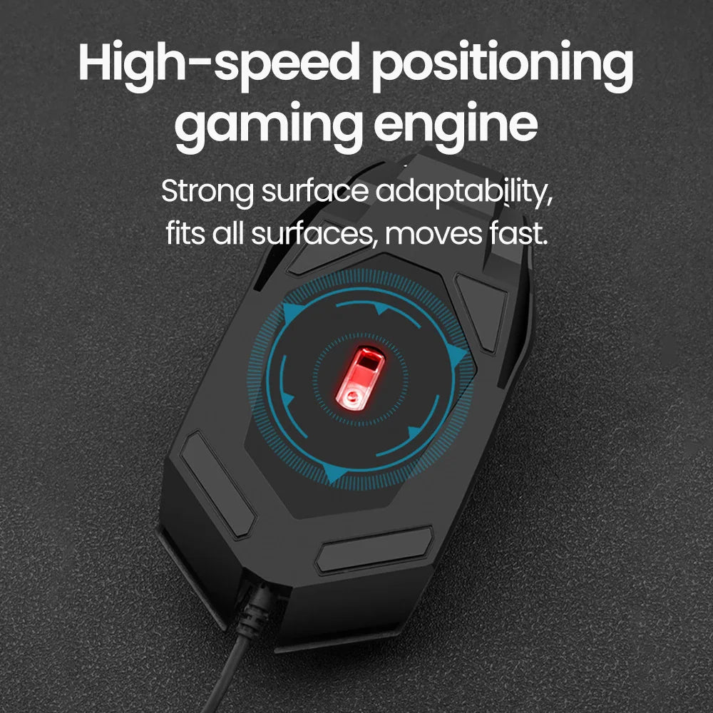 RGB Wired BackLight Mute USB Mice USB Wired Gaming Mouse for Desktop PC Notebook Computer Home Office LED Luminous 1600DPI